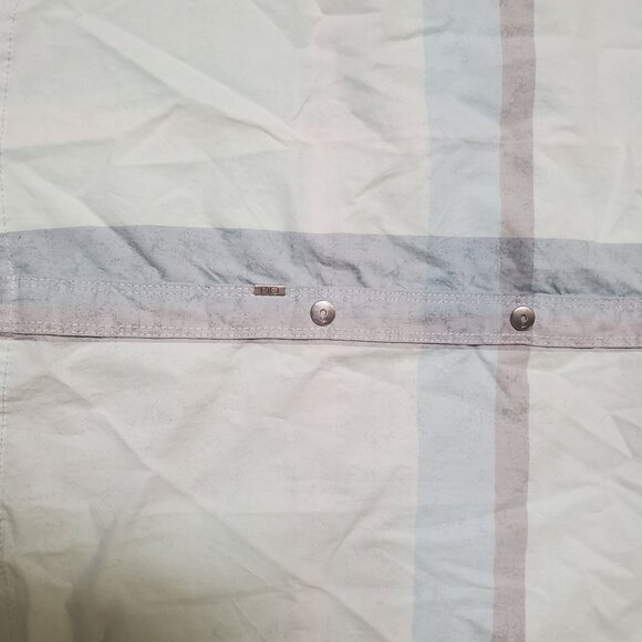 Calvin Klein Jeans Mens Windowpane Plaid Short Sleeve Shirt Light Blue/Multi XXL - Picture 6 of 11